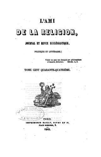Tapa de L'Ami de la religion