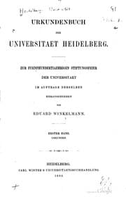 Tapa de Urkundenbuch der Universitaet Heidelberg
