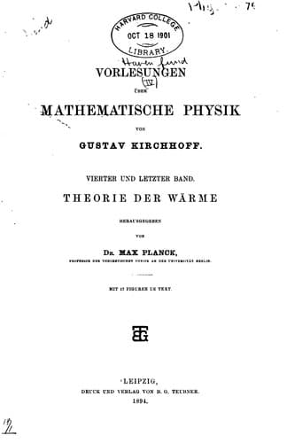 Tapa de Vorlesungen über mathematische Physik