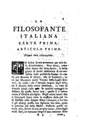 Tapa de La filosofante italiana, o sia Le avventure della Marchesa N.N. scritte in Francese da lei medesima