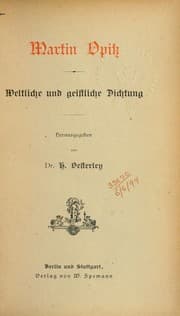 Tapa de Weltliche und geistliche Dichtung, hrsg