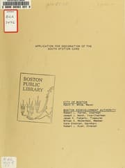 Tapa de Application for designation of the south station card