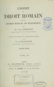 Tapa de L'esprit du droit romain dans les diverses phases de son développement