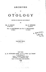 Tapa de Archives of Otology