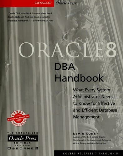 Tapa de Oracle8 DBA handbook