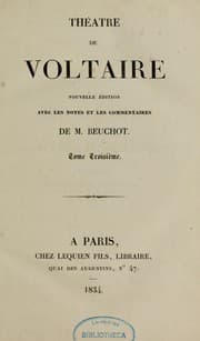 Tapa de Théâtre de Voltaire
