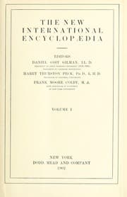 Tapa de The New international encyclopaedia