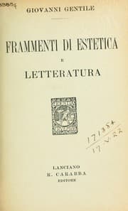 Tapa de Frammenti di estetica e letteratura