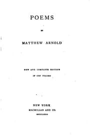 Tapa de Poems: By Matthew Arnold