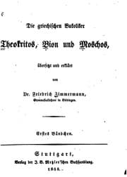 Tapa de Die griechischen Bukoliker Theokritos: Bion und Moschos