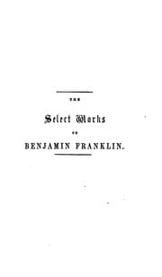 Tapa de The select works of Benjamin Franklin