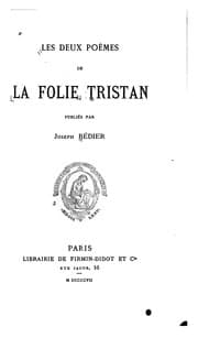 Tapa de Les deux poèmes de La folie Tristan