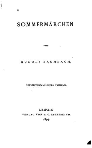 Tapa de Sommermärchen