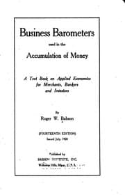 Tapa de Business Barometers Used in the Accumulation of Money ..