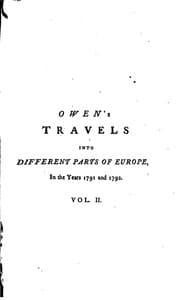 Tapa de Travels Into Different Parts of Europe, in the Years 1791 and 1792. With ..