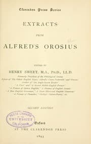 Tapa de Extracts from Alfred's Orosius