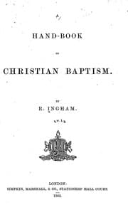 Tapa de A hand-book on christian baptism