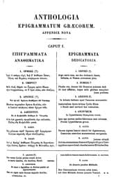 Tapa de Epigrammatum anthologia palatina: cum Planudeis et appendice nova ...