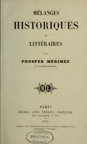 Tapa de Mélanges historiques et littéraires