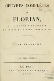Tapa de Oeuvres complètes de Florian, de l'Académie française, de celles de Madrid, Florence, etc