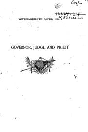 Tapa de Governor, Judge, and Priest: Detroit, 1805-1815 : a Paper Read Before the ..