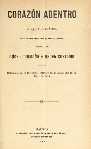Tapa de Corazón adentro