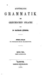 Tapa de Ausführliche Grammatik der griechischen Sprache