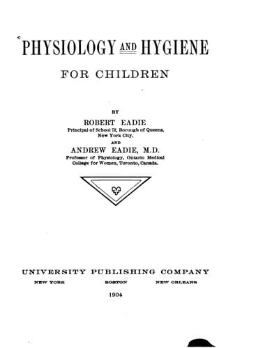 Tapa de Physiology and hygiene for children