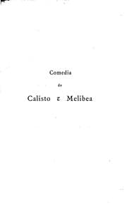 Tapa de Comedía de Calisto et Melibea
