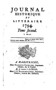 Tapa de Journal historique et littéraire