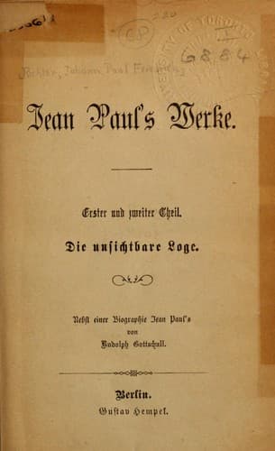 Tapa de Jean Paul's Werke