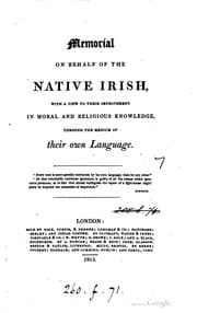 Tapa de Memorial on behalf of the native Irish