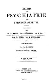 Tapa de Archiv fuer psychiatrie und nervenkrankheiten