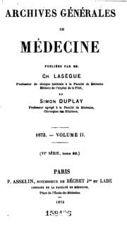 Tapa de Archives generales de medecine