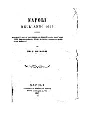 Tapa de Napoli nell' anno 1656: ovvero, Documenti della pestilenza che desolò Napoli nell' anno 1656