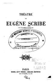 Tapa de Théatre de Eugène Scribe