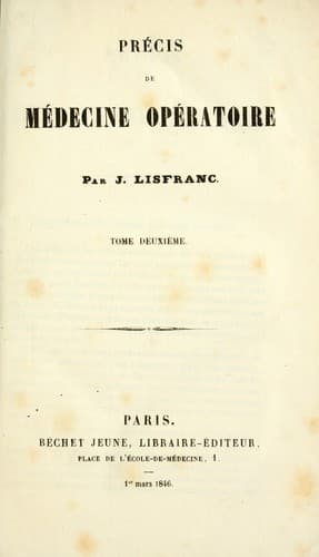 Tapa de Précis de médecine opératoire