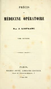 Tapa de Précis de médecine opératoire