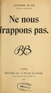 Tapa de Ne nous frappons pas