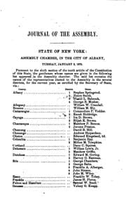Tapa de Journal of the Assembly of the State of New York