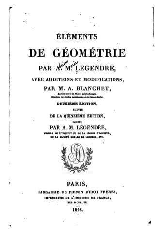 Tapa de Éléments de géométrie