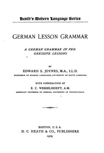 Tapa de German lesson grammar