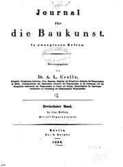 Tapa de Journal für die Baukunst