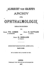 Tapa de Albrecht von Graefe's Archiv fuer Ophthalmologie
