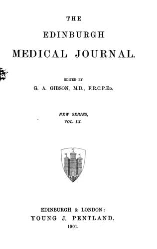 Tapa de Edinburgh Medical Journal