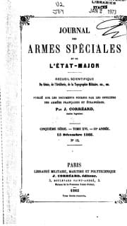 Tapa de Journal des armes spéciales et de l'état-major