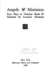 Tapa de Angels & Ministers: Four Plays of Victorian Shade & Character