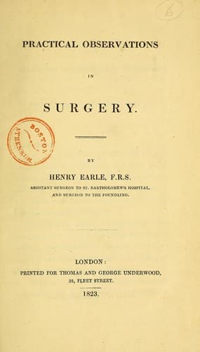 Tapa de Practical observations in surgery