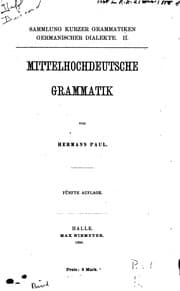 Tapa de Mittelhochdeutsche Grammatick