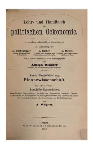 Tapa de Finanzwissenschaft..